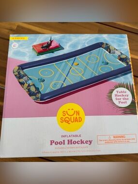 NEW Sun Squad Inflatable Pool Hockey - Blue & Yellow